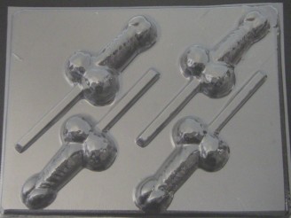 207x 3.5 Inch Penis Chocolate or Hard Candy Lollipop Mold